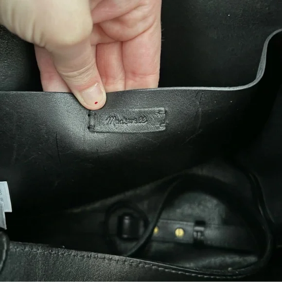 Madewell Sydney Black Leather Convertible Crossbody Purse Bag - Picture 8 of 10